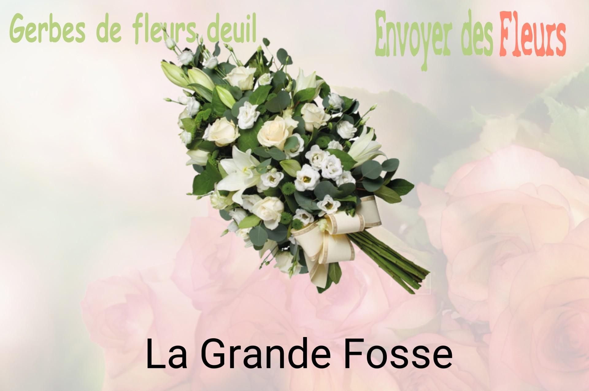 Gerbe de fleurs de deuil livrée à La Grande-Fosse